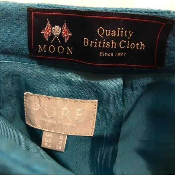 Moon Quality British Cloth Pure Collection wool pencil skirt US Size 2 UK size 8 - Picture 5 of 9